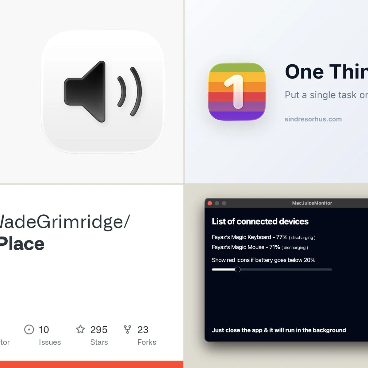 Menu-bar singletons