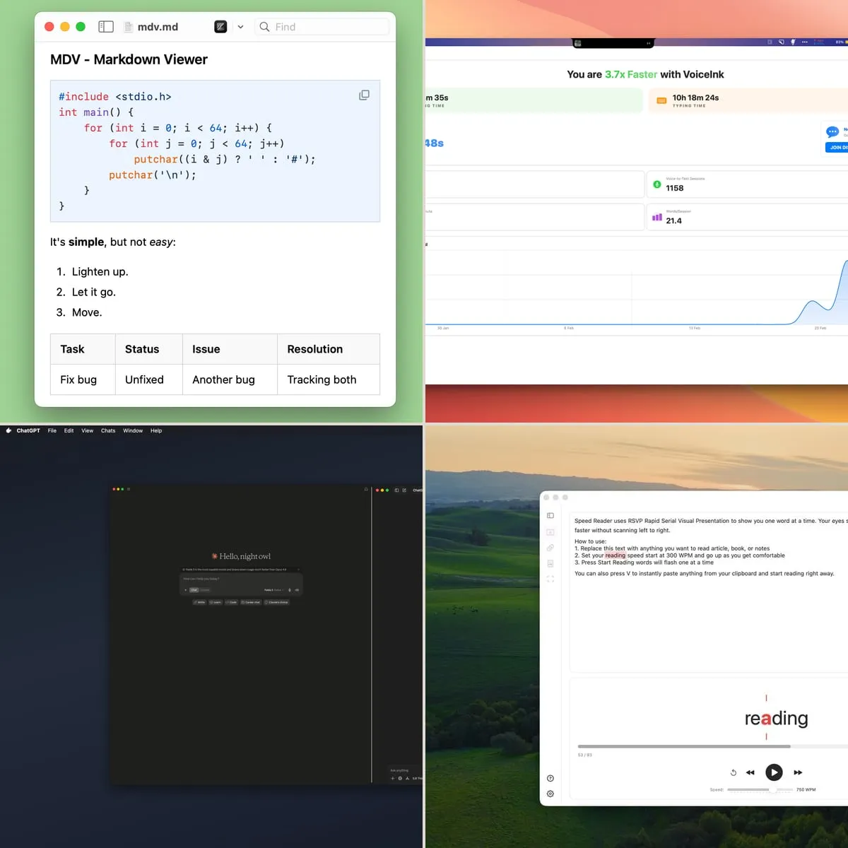 Software you pay for once, or not at all