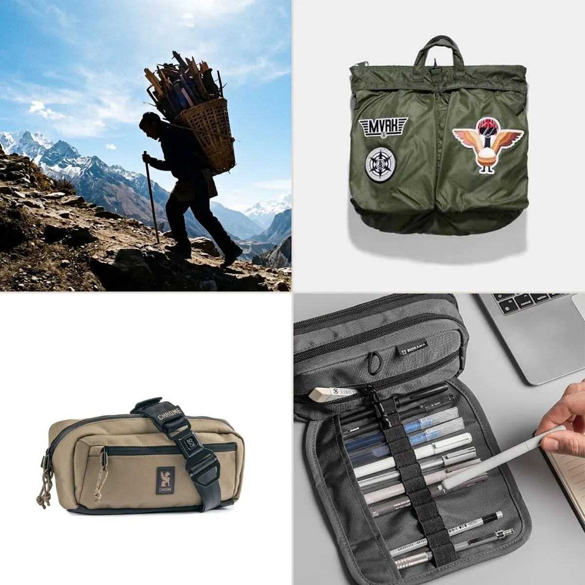 The bag is the shape of what goes in it