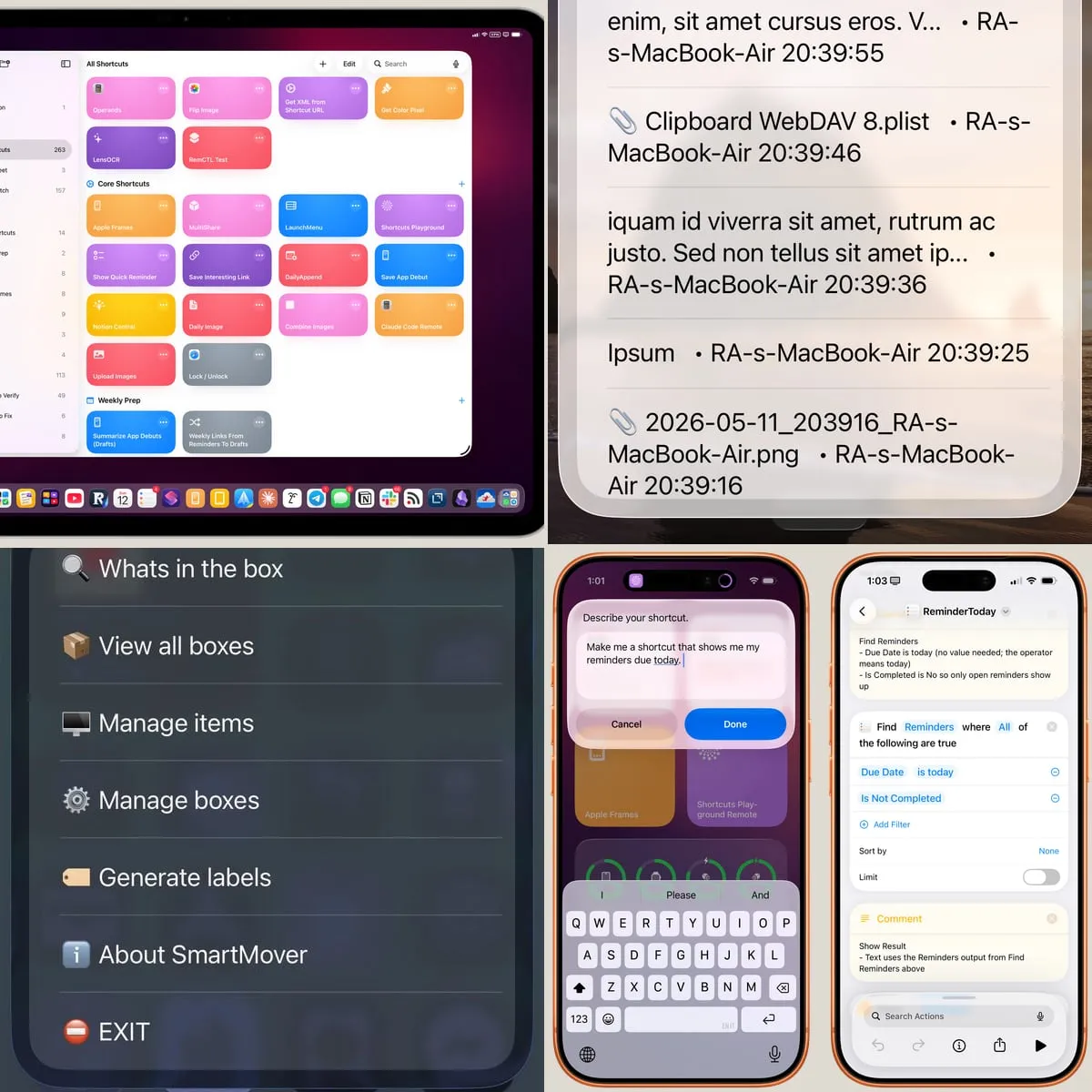 Whole jobs, built in Shortcuts