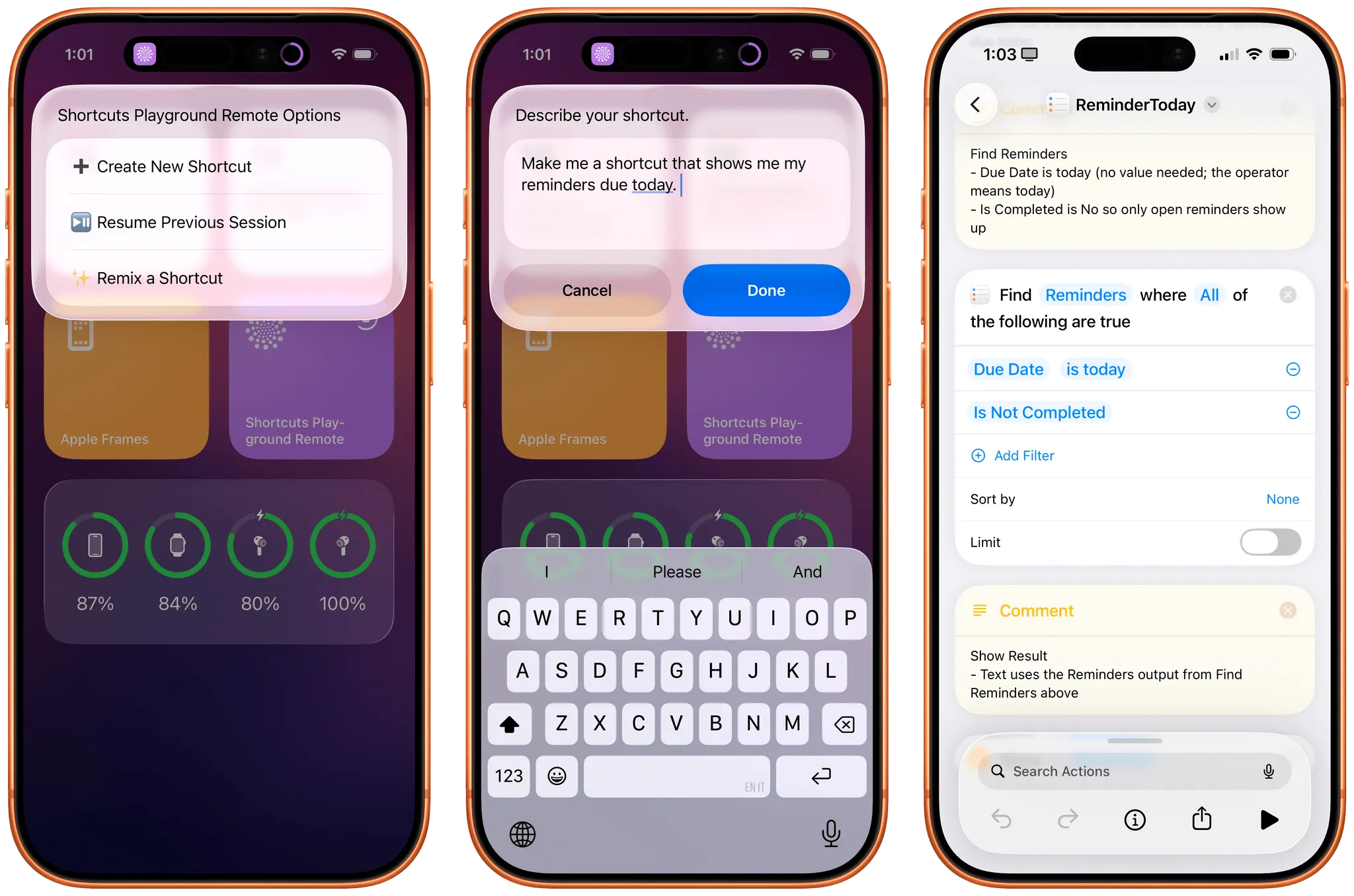 Shortcuts Playground Remote