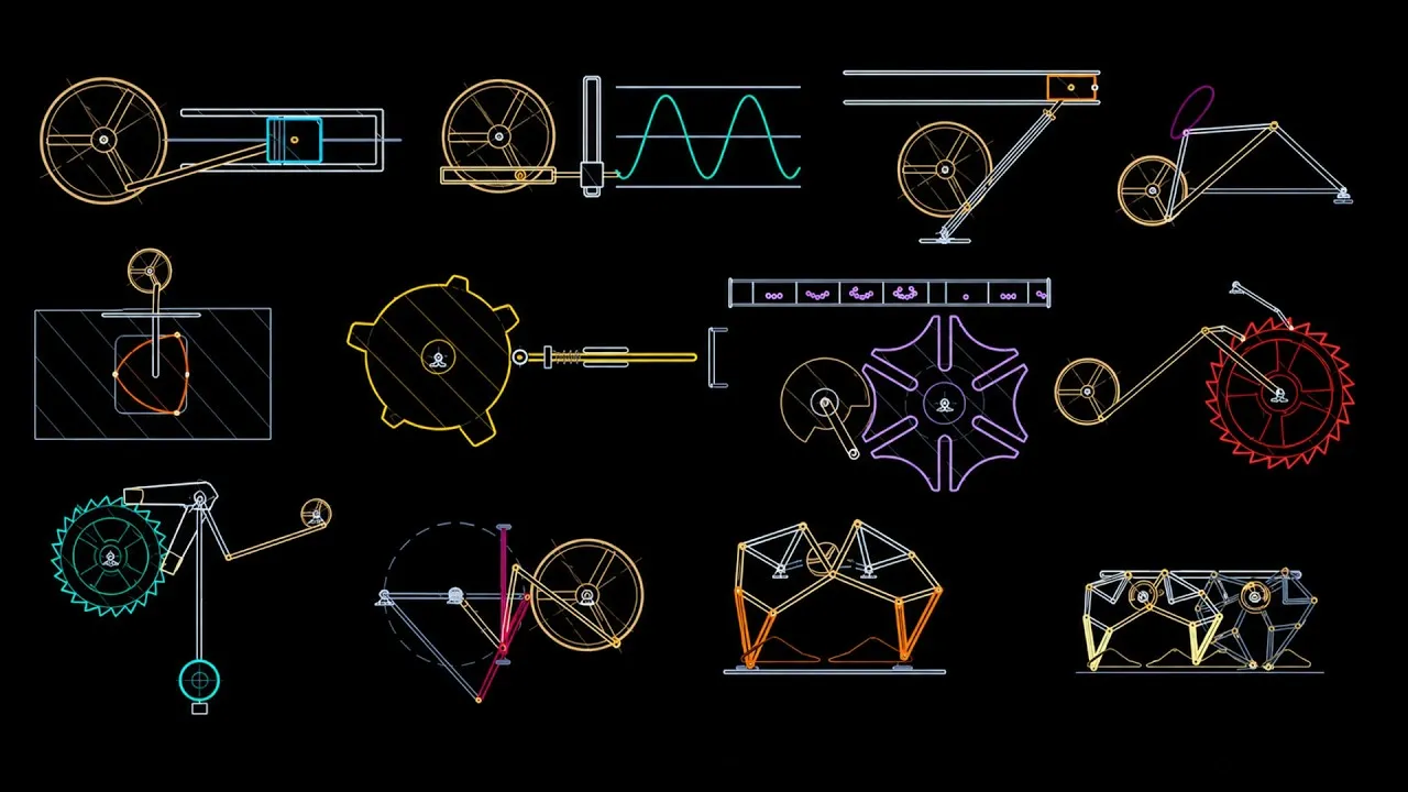 12 Crank Mechanisms Visualized