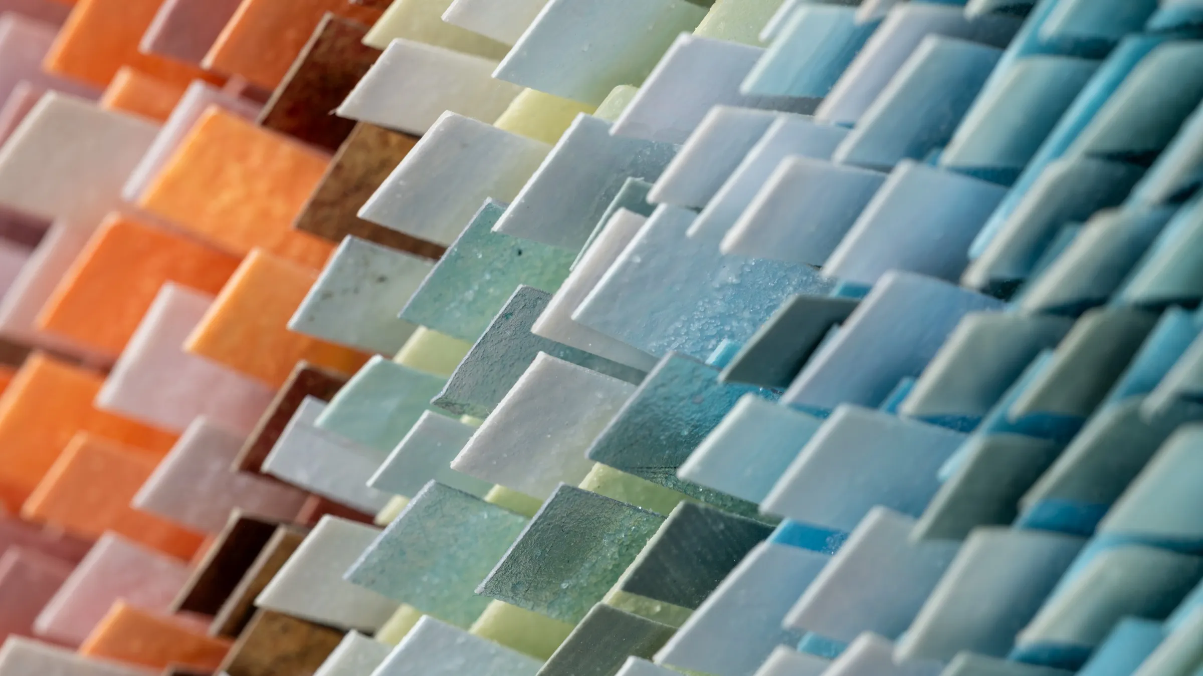 Gregor Becker's Standing Paper Mosaics