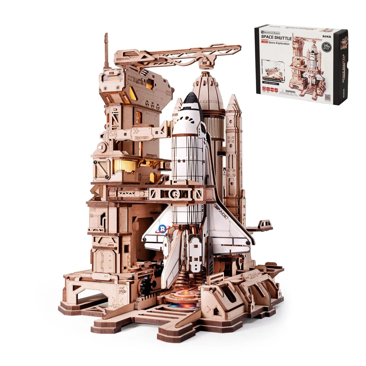 ROKR Space Shuttle Wooden Model