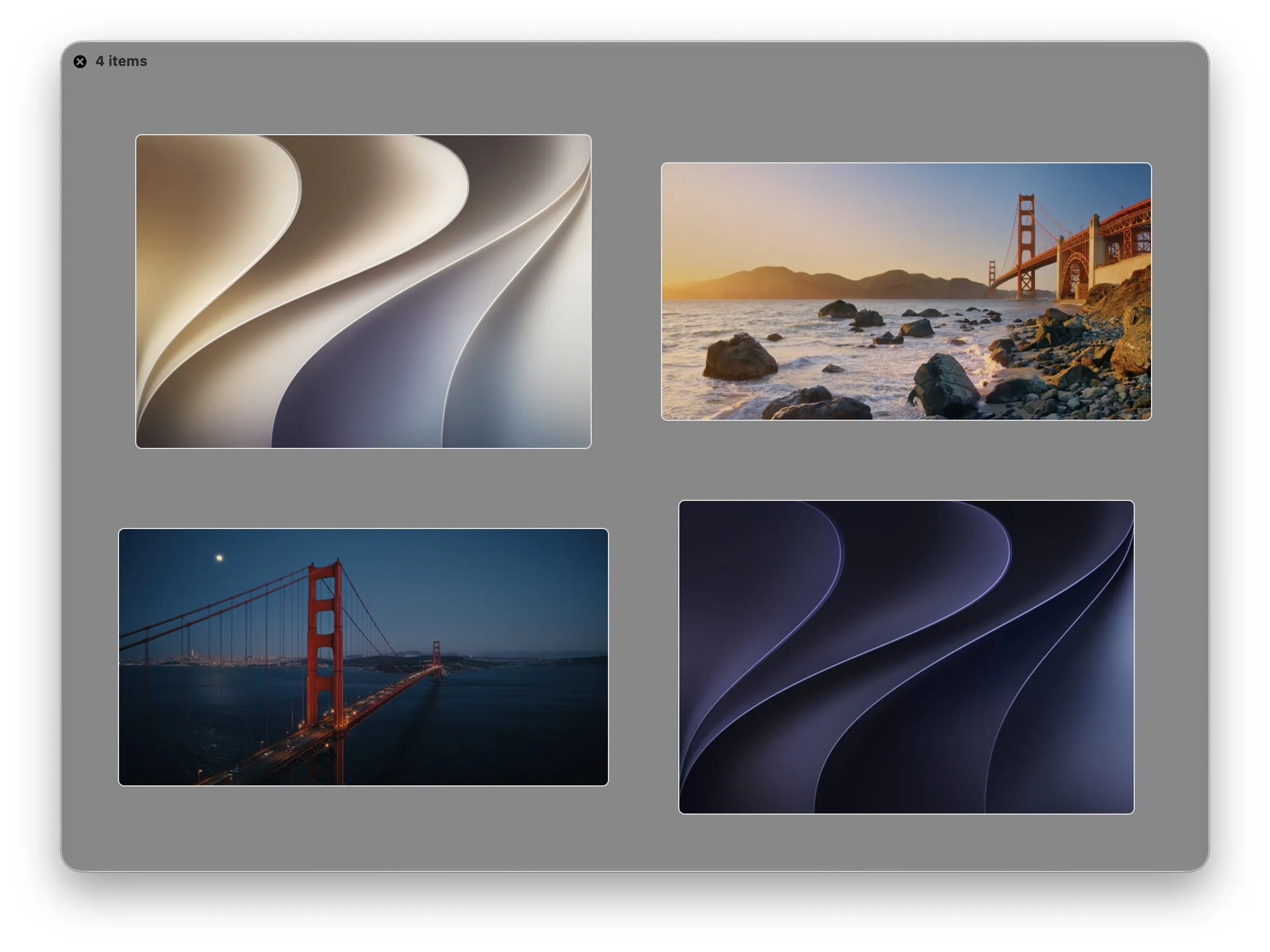 macOS Golden Gate 27 default wallpapers
