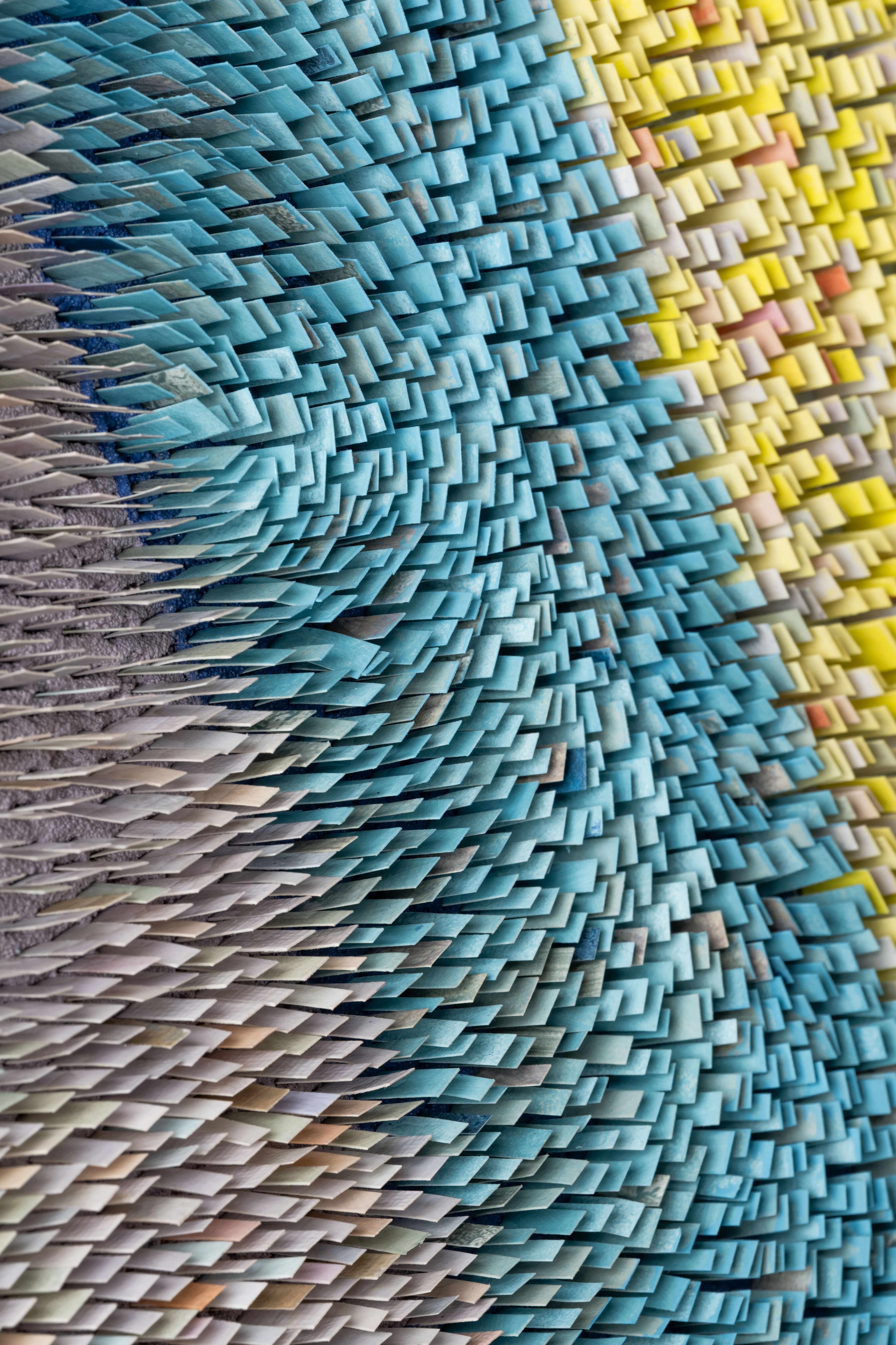 Gregor Becker's Standing Paper Mosaics