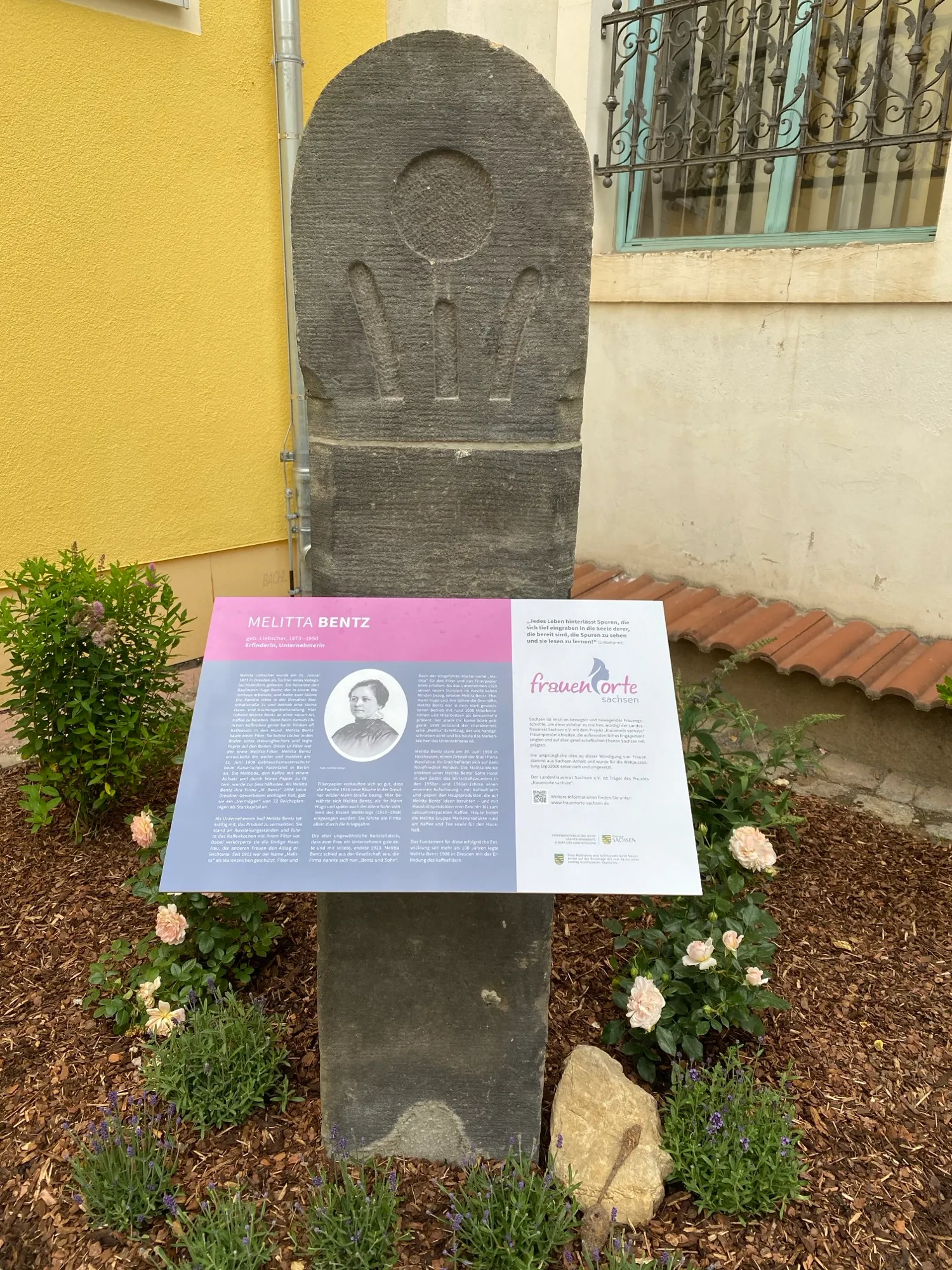 Gedenkstein Melitta Bentz