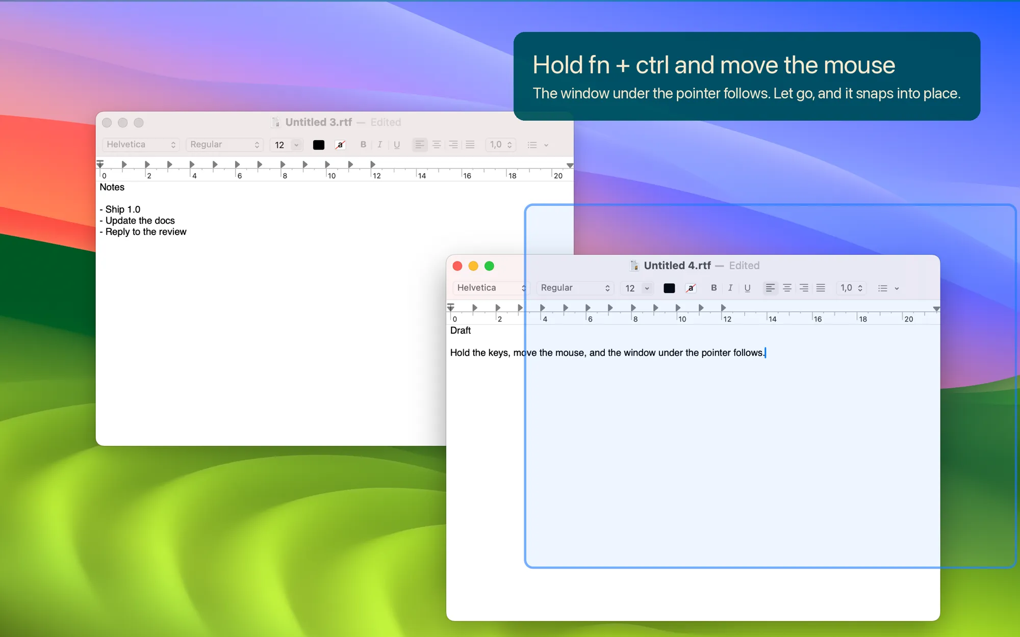 Kolibri: Move Windows