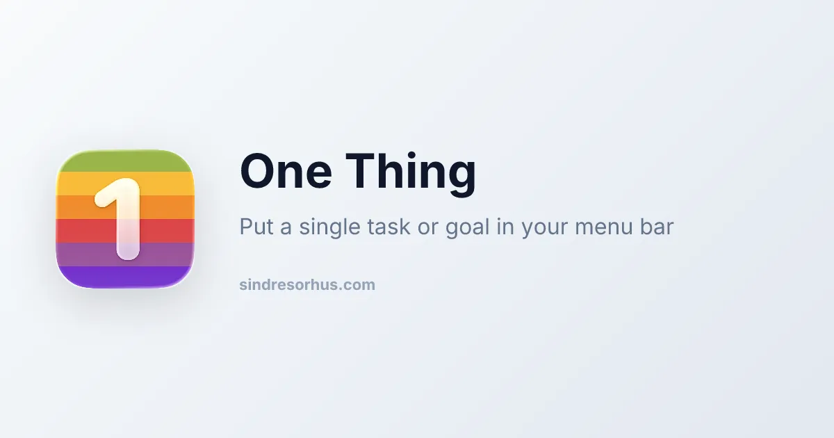 One Thing