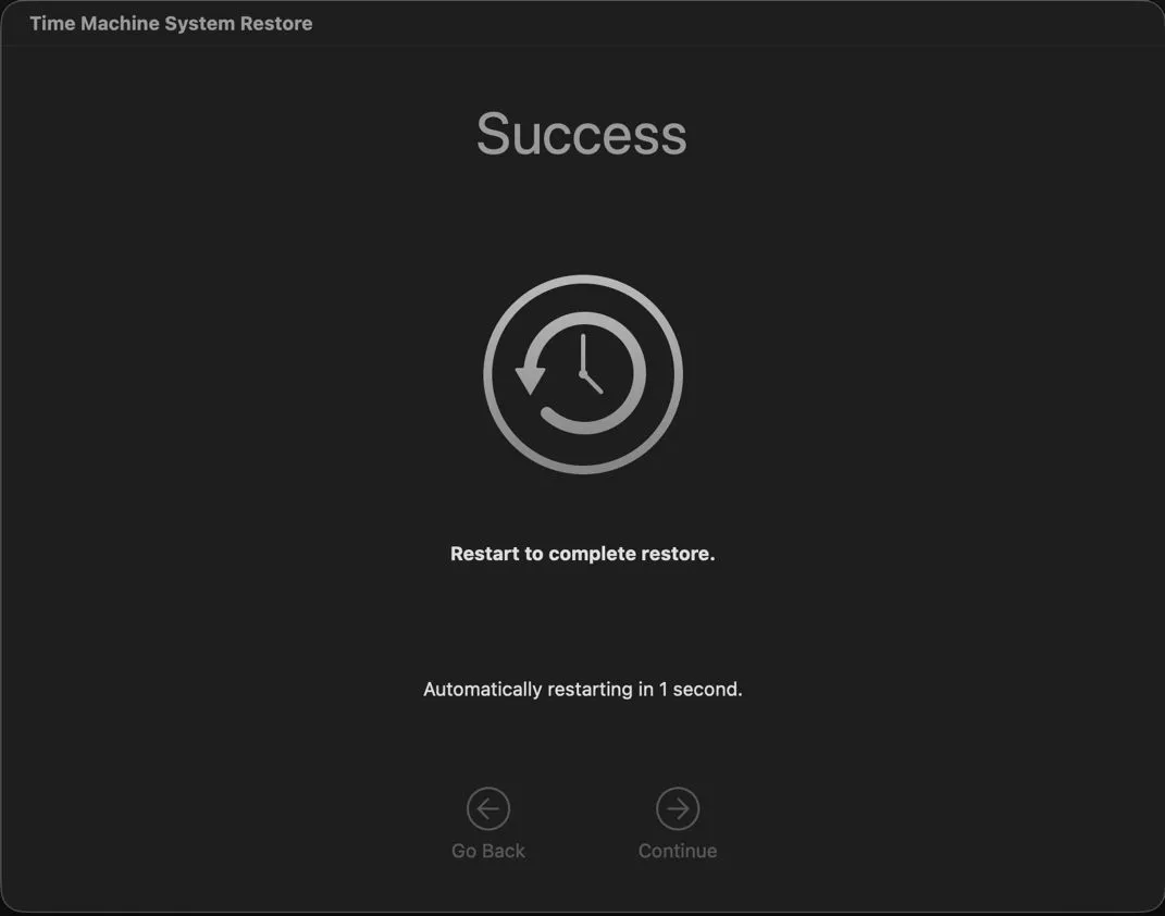 Roll back to a macOS snapshot without Time Machine