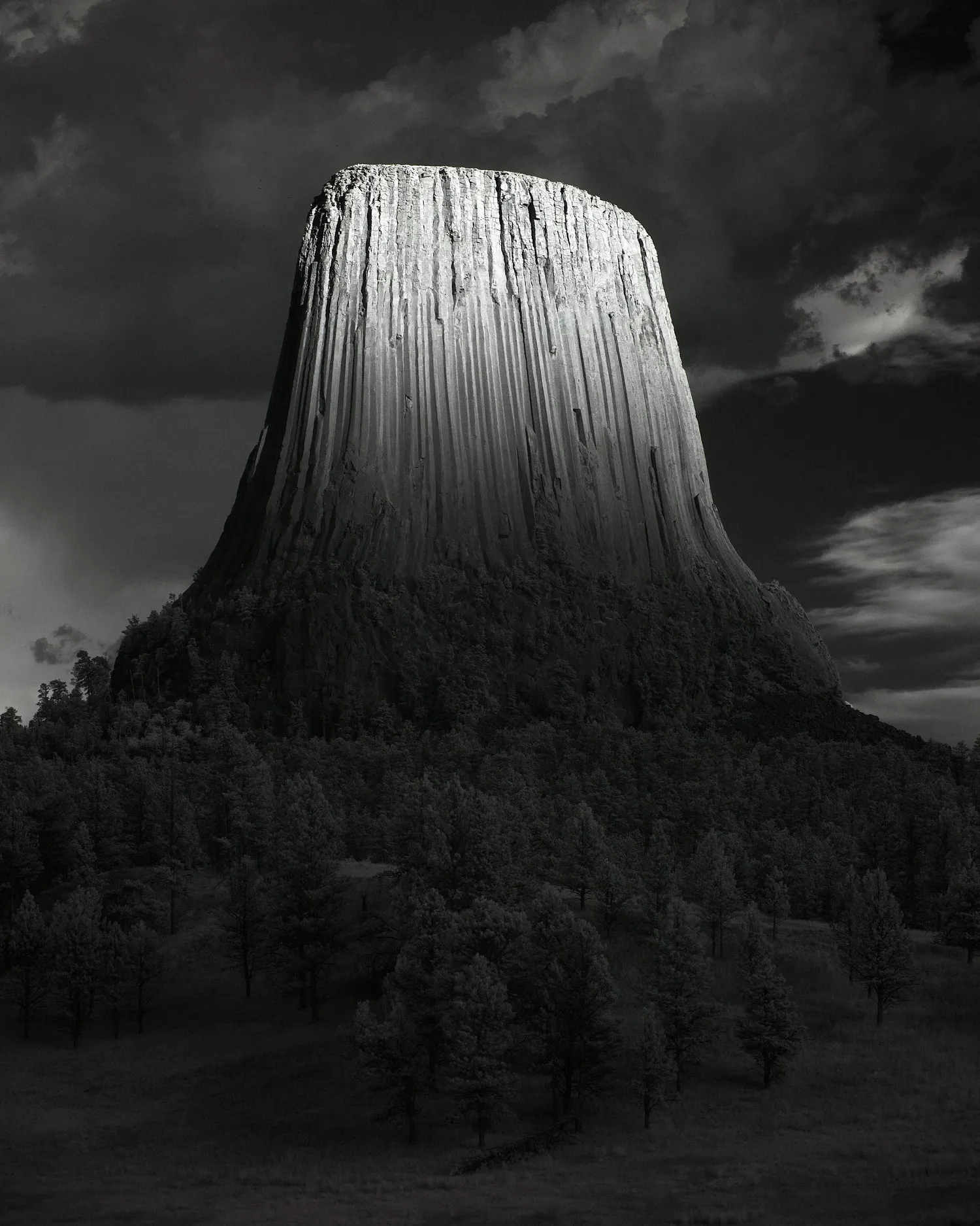 Devils Tower in Infrared