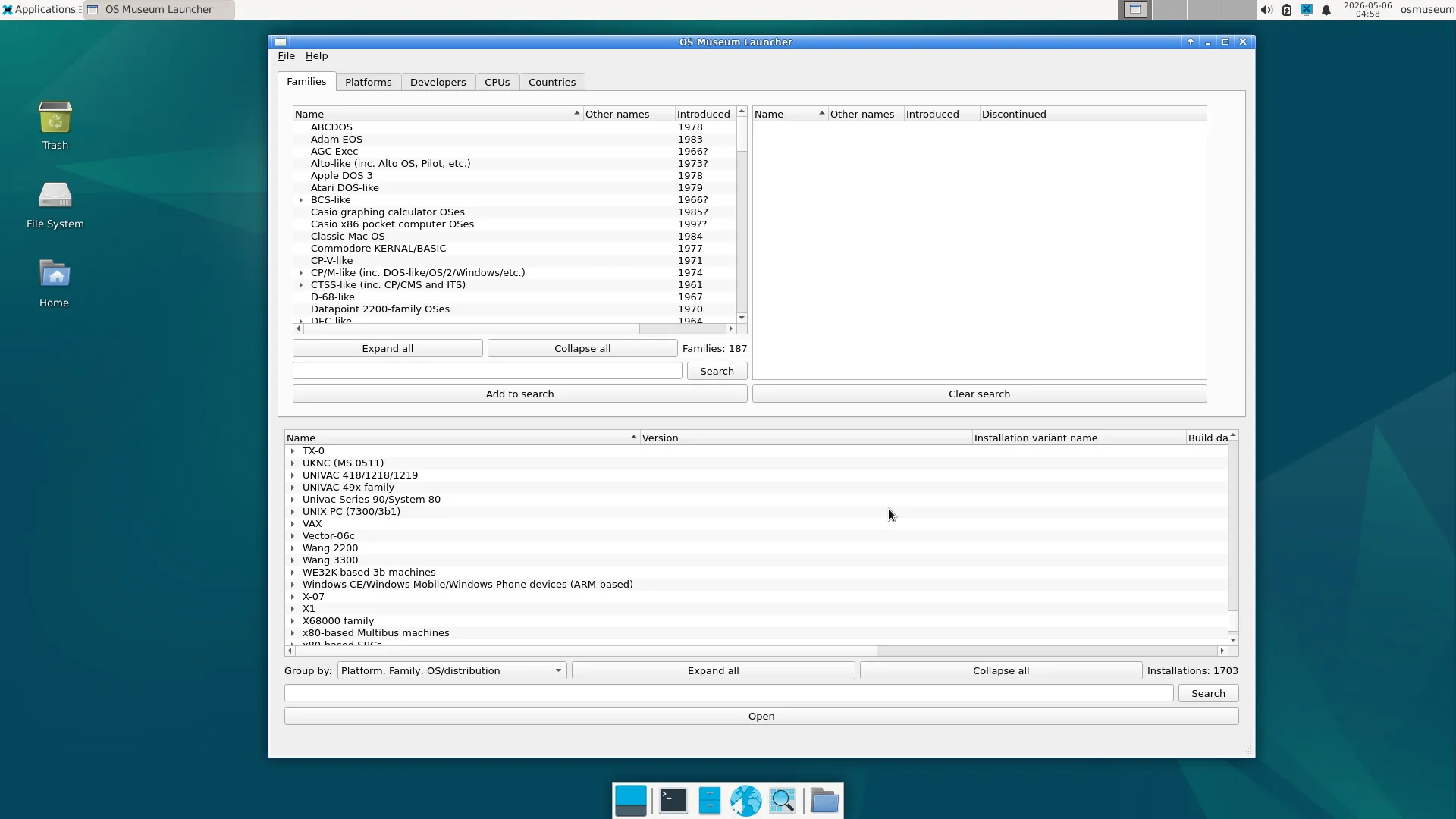 Virtual OS Museum