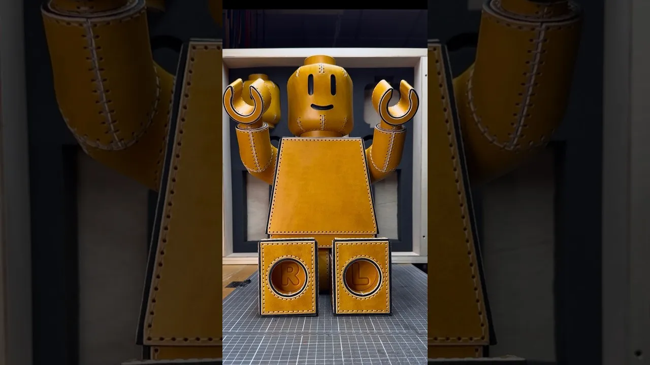 Giant Leather LEGO Minifigure