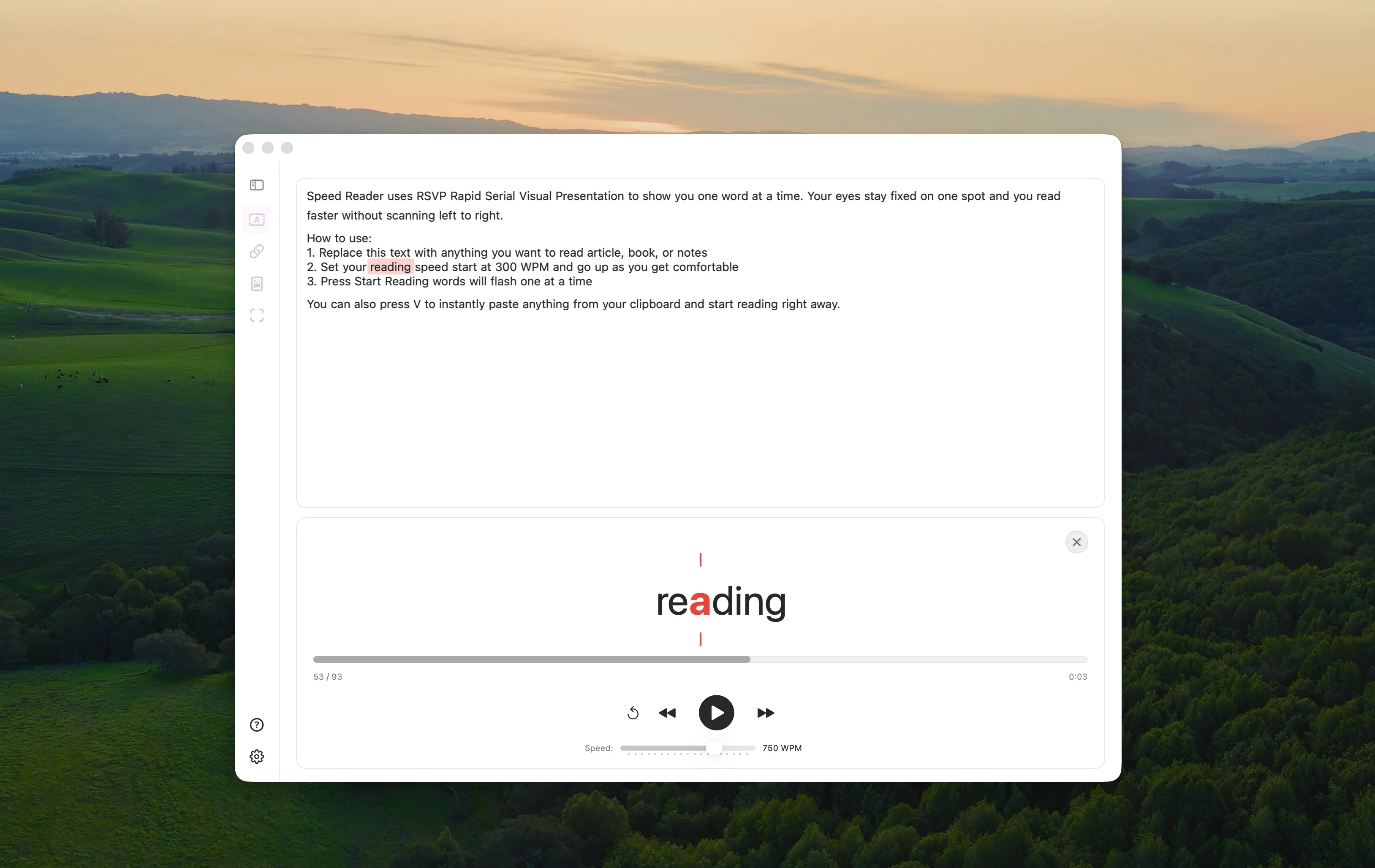 Speed Reader