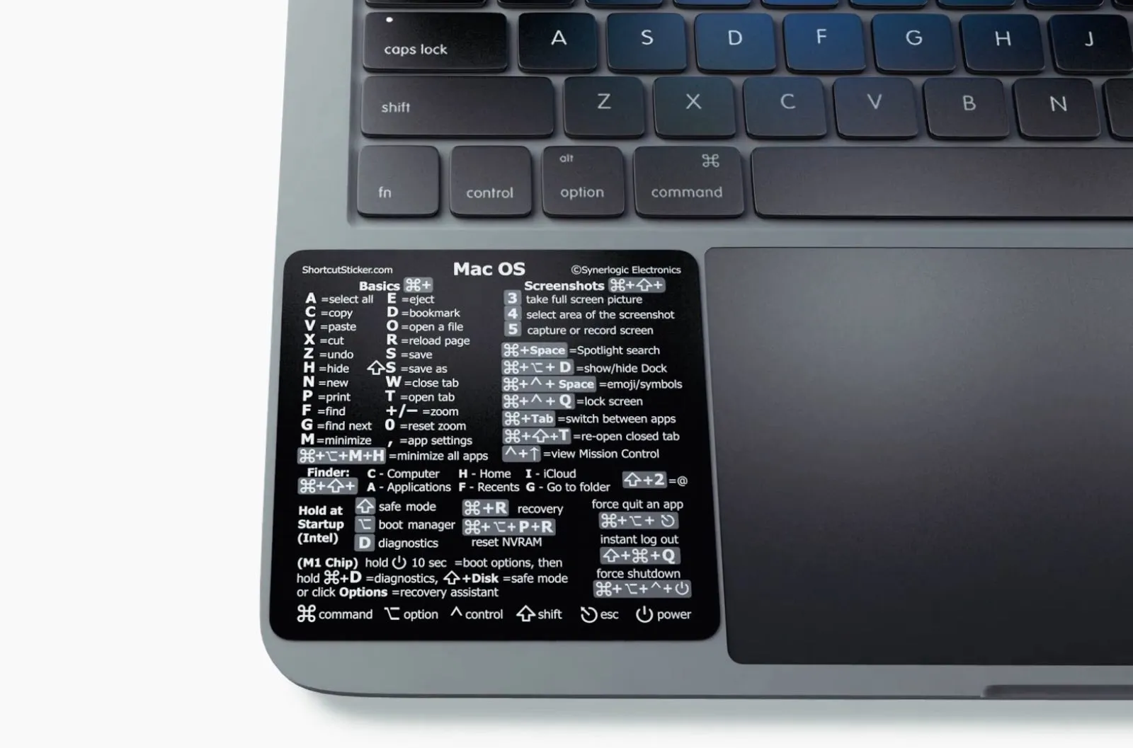 Synerlogic macOS Keyboard Shortcut Vinyl Sticker