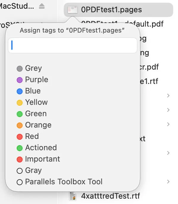 Finder Tags as Categories