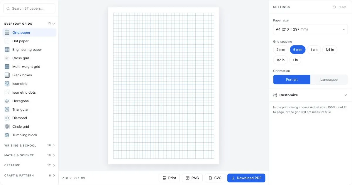 Print Graph Paper